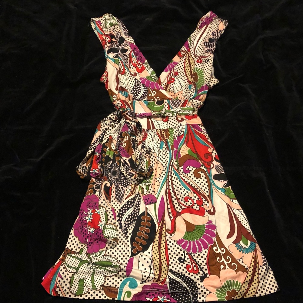 Anna Paul Floral Multi Colored Dot Dress/Tunic